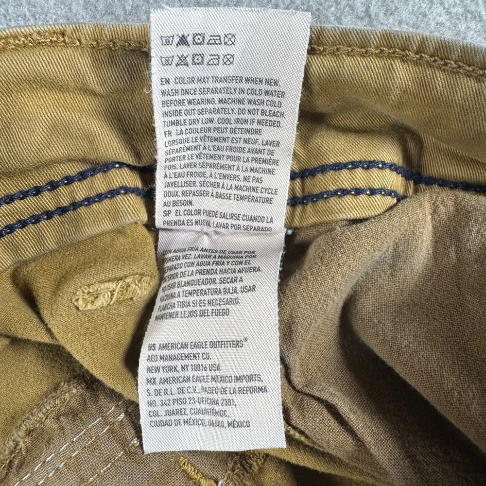 American Eagle Cargo Shorts Mens 38 Tan Extreme Flex Khaki Hiking Y2K Style - Picture 8 of 14